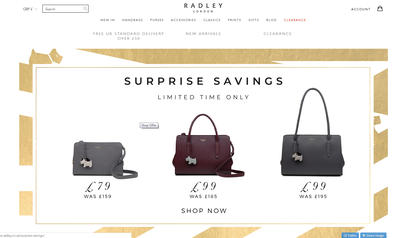 как купить Radley в англии