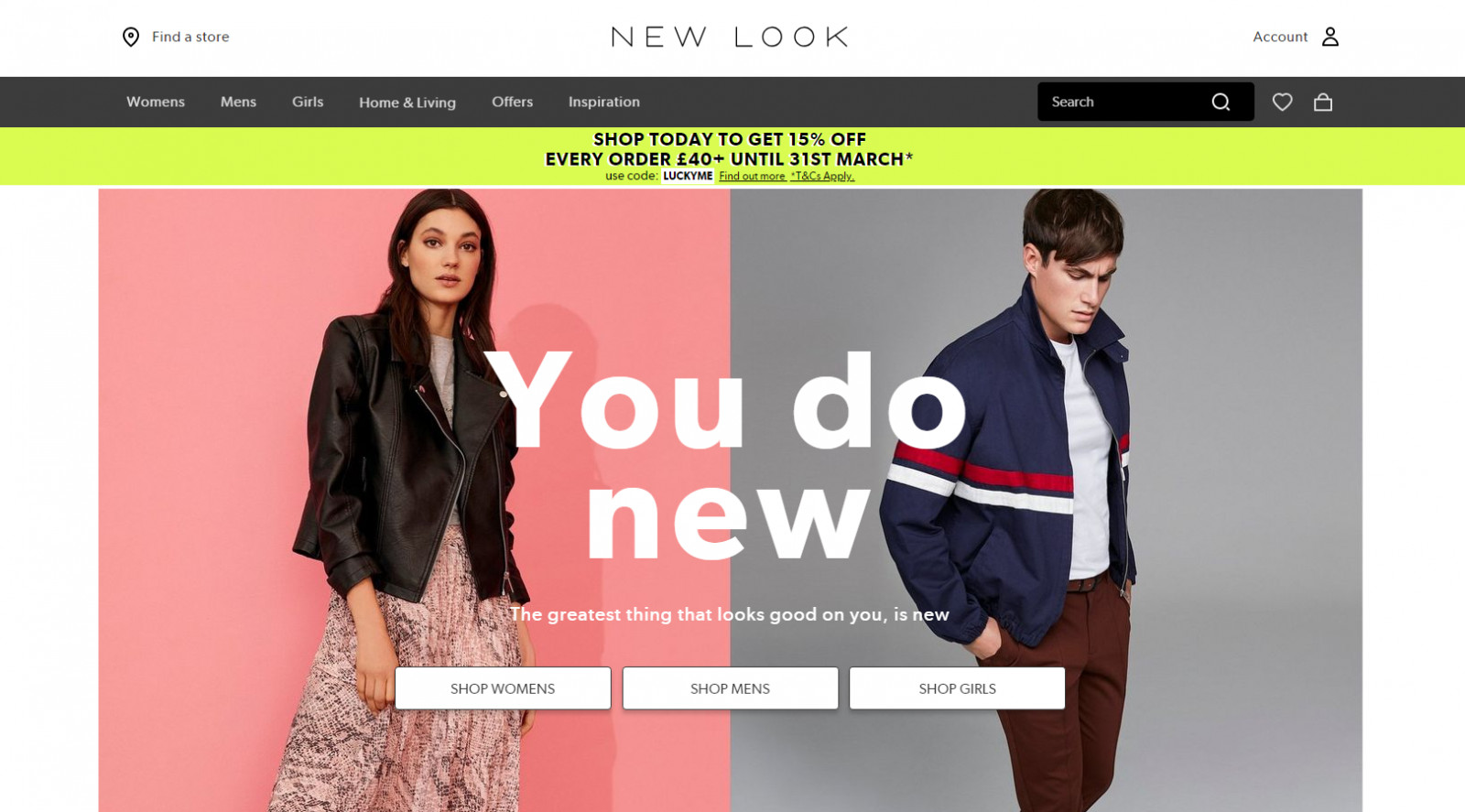как купить New Look в англии