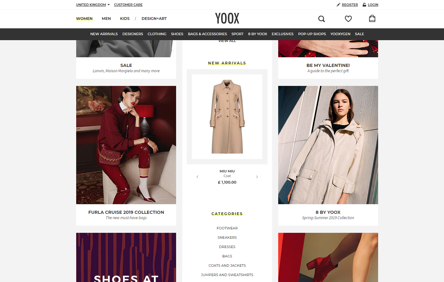 как купить YOOX в англии